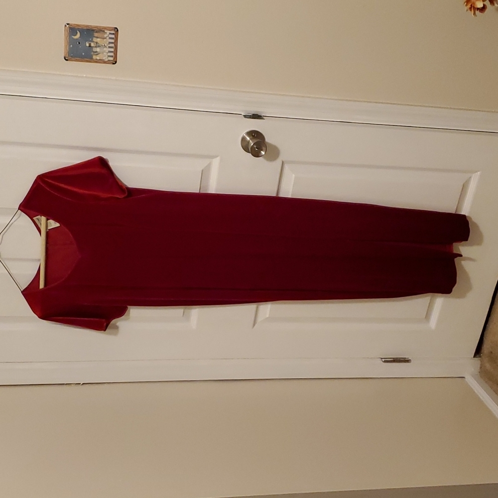Red velvet dress 6P, Cold Water Creek